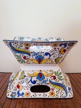 Certified International Square Porcelain Bowl with Cut-Out Handles - Set of Two
